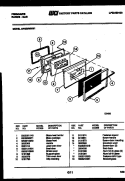 DOOR PARTS Diagram and Parts List for GPG39WNW1  Frigidaire Range
