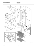 CABINET Diagram and Parts List for KRS220RHY0  Kelvinator Refrigerator