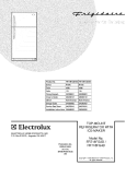 COVER Diagram and Parts List for FRT18FG3DW0  Frigidaire Refrigerator