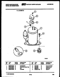 COMPRESSOR PARTS Diagram and Parts List for AL106N1A2  Frigidaire Air Conditioner