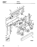 BACKGUARD Diagram and Parts List for FEF387CCTB  Frigidaire Range