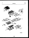 SHELVES AND SUPPORTS Diagram and Parts List for FPWW21TIRW0  Frigidaire Refrigerator
