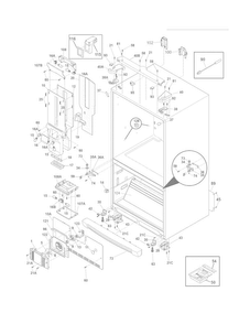Cabinet Diagram and Parts List for EI28BS56ISF  Electrolux Refrigerator