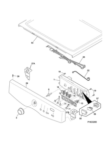 Controls Diagram and Parts List for CFSE5100QA0  Frigidaire Dryer