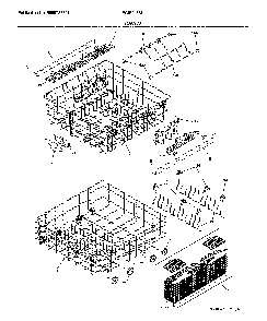 Racks Diagram and Parts List for FGIP2468UD1A  Frigidaire Dishwasher