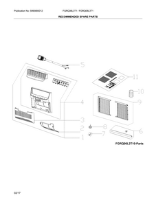 Part Location Diagram of 5304509182 Frigidaire RAIL KIT