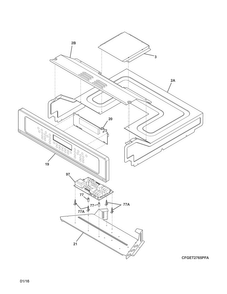 Part Location Diagram of 139038832 Frigidaire CONTROL PANEL ASSEM