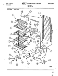 Freezer Page 7 Diagram and Parts List for 46851-0A  Frigidaire Freezer