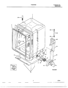 Dishwasher Page 6 Diagram and Parts List for 789  Frigidaire Dishwasher