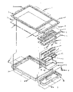 Control And Top Table Parts Diagram and Parts List for 5644498511  Kenmore Cooktop