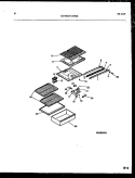 SHELVES AND SUPPORTS Diagram and Parts List for GTLI142WK0  Frigidaire Refrigerator