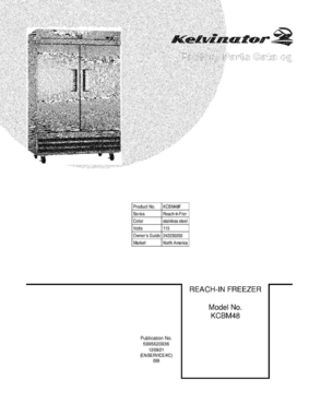 01 - COVER Diagram and Parts List for KCBM48F  Frigidaire Freezer
