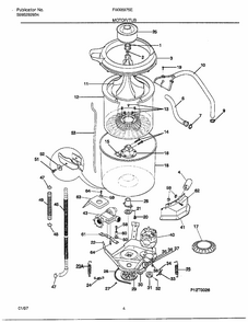 Motor/tub Diagram and Parts List for FWX6975E  Frigidaire Washer