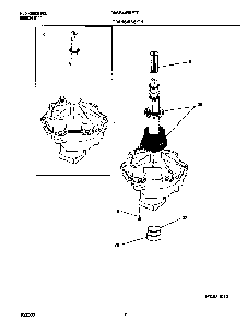 Transmission Diagram and Parts List for WWS445RFT0  Westinghouse Washer