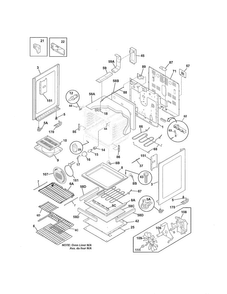 Body Diagram and Parts List for LGEF3043KFN  Frigidaire Range