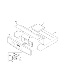 Control Panel Diagram and Parts List for EI30EW35KW2  Electrolux Wall Oven