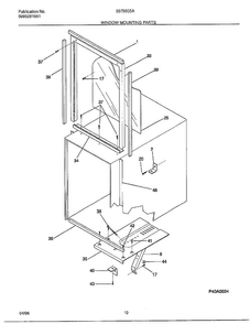 Window Mounting Parts Diagram and Parts List for 5079005A  Frigidaire Air Conditioner