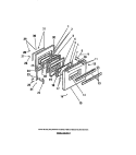 DOOR Diagram and Parts List for RGS35CW0  Frigidaire Wall Oven