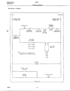 Wiring Diagram Diagram and Parts List for 28364  Frigidaire Range