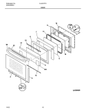 DOOR Diagram and Parts List for GLGF377CQB  Frigidaire Range