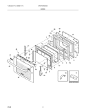 DOOR Diagram and Parts List for EW27EW55GS3  Electrolux Wall Oven