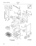 BODY Diagram and Parts List for FGF368GMR  Frigidaire Range