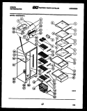 SHELVES AND SUPPORTS Diagram and Parts List for RS22F8WS1A  Gibson Refrigerator