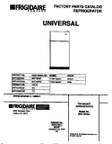 COVER Diagram and Parts List for MRT15DNCW2  Frigidaire Refrigerator