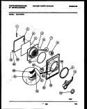 DOOR PARTS Diagram and Parts List for DE271KDW8  Frigidaire Dryer