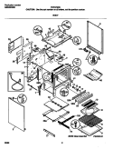 BODY Diagram and Parts List for FGF376CESP  Frigidaire Range