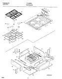 TOP / DRAWER Diagram and Parts List for FCS388WGCA  Frigidaire Range