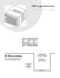 COVER Diagram and Parts List for FAC124N1A3  Frigidaire Air Conditioner