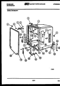 TUB AND FRAME PARTS Diagram and Parts List for DW1050LA2  Frigidaire Dishwasher
