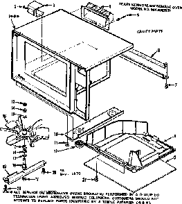 Cavity Parts Diagram and Parts List for 5649907911  Kenmore Microwave