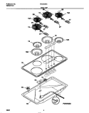 MAIN TOP Diagram and Parts List for TEC6X2XCC2  Tappan Cooktop