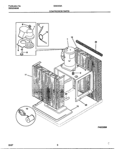 Compressor Parts Diagram and Parts List for 5060009  Frigidaire Air Conditioner