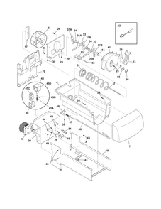 Ice Container Diagram and Parts List for FGHC2355PF0  Frigidaire Refrigerator