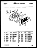 LOWER OVEN DOOR PARTS Diagram and Parts List for REG638BDW2  Frigidaire Range