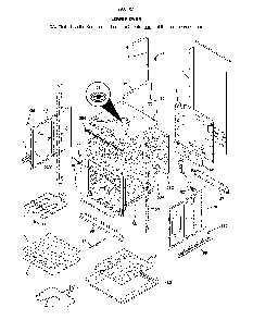 Lower oven Diagram and Parts List for 79040252414  Kenmore Wall Oven