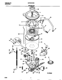 MOTOR / TUB Diagram and Parts List for GWX233RBS2  Gibson Washer