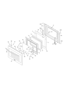 Door Diagram and Parts List for FGGS3065PFA  Frigidaire Range