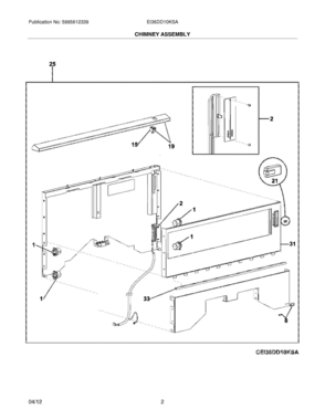 Part Location Diagram of 5304487460 Frigidaire SEAL KIT