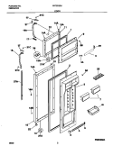 DOOR Diagram and Parts List for FRT22QGJW3  Frigidaire Refrigerator