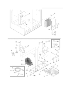 System Diagram and Parts List for FFHS2612LS5  Frigidaire Refrigerator