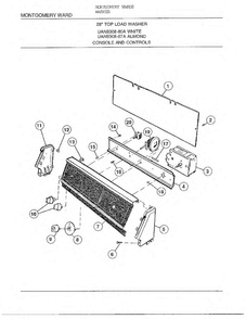 28` Top Load Console/controls Diagram and Parts List for 6308A  Frigidaire Washer