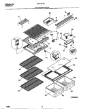 SHELVES / CONTROLS Diagram and Parts List for WRT18FGEW1  Frigidaire Refrigerator