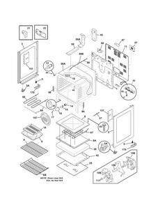 Body Diagram and Parts List for 79092512211  Kenmore Range