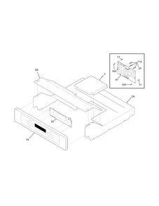 Control Panel Diagram and Parts List for FFET2725LSB  Frigidaire Wall Oven