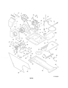 Upper Cabinet/drum Heater Diagram and Parts List for 41797962702  Kenmore Washer Dryer Combo