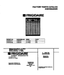 COVER Diagram and Parts List for FDB679GFW5  Frigidaire Dishwasher